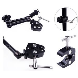 Pixapro Flexible Arm Crab Claw Clamp & 11" Magic Arm Kit Suitable Stand Small Lighting Pixapro Flexible Arm Crab Claw Clamp & 11" Magic Arm Kit Suitable Stand Small Lighting