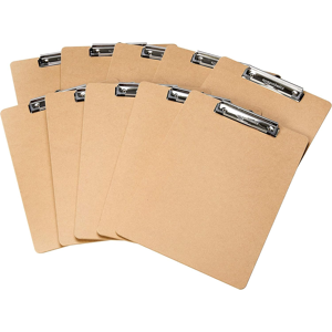 Does Not Apply Hardboard Clipboard, Pack Of 10, Brown Does Not Apply Hardboard Clipboard, Pack Of 10, Brown