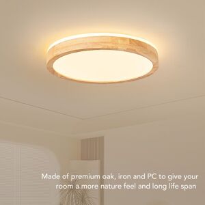 30cm Led Flush Mount Ceiling Light Wooden 3000k To 6500k Dimmable Round Cei Ou 30cm Led Flush Mount Ceiling Light Wooden 3000k To 6500k Dimmable Round Cei Ou