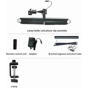 Black Us Plug 30w Desktop Led Video Light Foldable Half Moon Fill Light 3200k Ct Black Us Plug 30w Desktop Led Video Light Foldable Half Moon Fill Light 3200k Ct