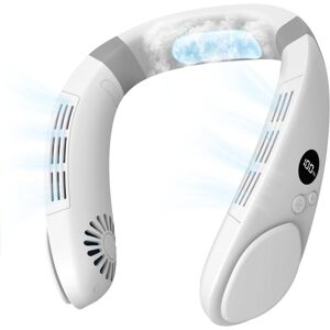 Pluvofan 6000mah Neck Fan With Cooling Plate Cold Compress Bladeless Portable Q Pluvofan 6000mah Neck Fan With Cooling Plate Cold Compress Bladeless Portable Q