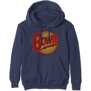 David Bowie Hoodie Vintage Diamond Dogs Logo Official Unisex Navy Blue Pullover David Bowie Hoodie Vintage Diamond Dogs Logo Official Unisex Navy Blue Pullover