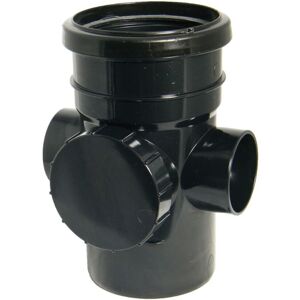 Floplast 110mm Soil Access Socket/spigot Black Floplast 110mm Soil Access Socket/spigot Black