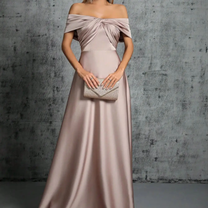 Does Not Apply Line Neck Irregular Cross Pleated Satin Gown Ball Dress Party Dress Bridesmaid D Does Not Apply Line Neck Irregular Cross Pleated Satin Gown Ball Dress Party Dress Bridesmaid D