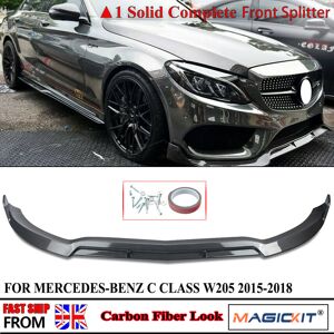 Magickit For Mercedes C Class A205 W205 C205 Carbon Fiber Look B Style Front Splitter Lip Magickit For Mercedes C Class A205 W205 C205 Carbon Fiber Look B Style Front Splitter Lip