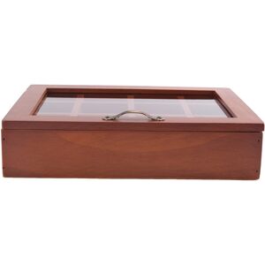 Sodial 3x(12 Grids Wooden Tea Bag Storage Case Coffee Bag Boxes With Clear Lid D9t6) Sodial 3x(12 Grids Wooden Tea Bag Storage Case Coffee Bag Boxes With Clear Lid D9t6)