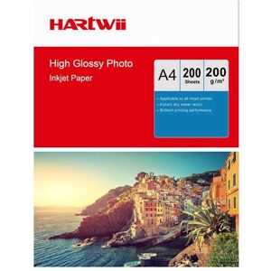 Hartwii 200sheets A4 Photo Paper High Glossy 200gsm Inkjet Paper Middle Thickness Hartwi Hartwii 200sheets A4 Photo Paper High Glossy 200gsm Inkjet Paper Middle Thickness Hartwi