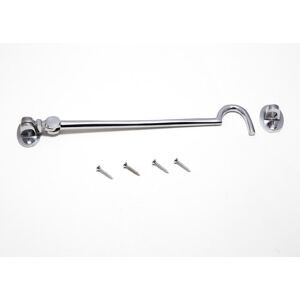 Onestopdiy 5 X Cabin Hooks Silent Type With Eyes 200mm 8 " Chromed Brass + Screws On Onestopdiy 5 X Cabin Hooks Silent Type With Eyes 200mm 8 " Chromed Brass + Screws On