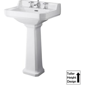 Hudson Reed Richmond Basin - Traditional 3 Tap Hole Full Pedestal Sink Hudson Reed Richmond Basin - Traditional 3 Tap Hole Full Pedestal Sink