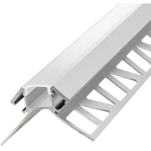 Integral Led Tape Frosted Tile-In Outer Corner Profile For 45.1mm X 30.3mm 2m Diffuser Integral Led Tape Frosted Tile-In Outer Corner Profile For 45.1mm X 30.3mm 2m Diffuser