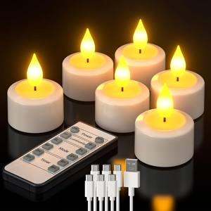 Does Not Apply Rechargeable Candles With Remote, 6pcs Led Flameless Flickering Tea Lights Usb E Does Not Apply Rechargeable Candles With Remote, 6pcs Led Flameless Flickering Tea Lights Usb E