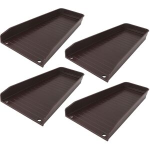 Brown 4pcs Downspout Splash Block Rain Gutter Extender With Nails For Protection Brown 4pcs Downspout Splash Block Rain Gutter Extender With Nails For Protection