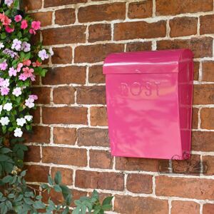 Black Country Metal Works Small Classic Matte Pink Square Wall Mounted Newspaper Holder Black Country Metal Works Small Classic Matte Pink Square Wall Mounted Newspaper Holder