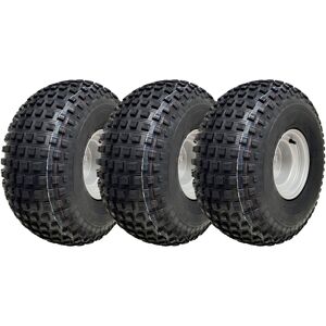 Parnells 22x11.00-8 Knobby Atv Tyres 4 Stud Rim Trailer Quad Wheels 100mm Pcd (Set Of 3) Parnells 22x11.00-8 Knobby Atv Tyres 4 Stud Rim Trailer Quad Wheels 100mm Pcd (Set Of 3)