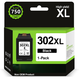 Does Not Apply 302xl High Yield Ink Cartridge Black- 750+ Pages, Replacement For Hp 302 Black I Does Not Apply 302xl High Yield Ink Cartridge Black- 750+ Pages, Replacement For Hp 302 Black I