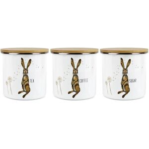 Purely Home Hare & Dandelions Tea, Coffee & Sugar Canisters - Storage Jars Kitchen Gift Set Purely Home Hare & Dandelions Tea, Coffee & Sugar Canisters - Storage Jars Kitchen Gift Set