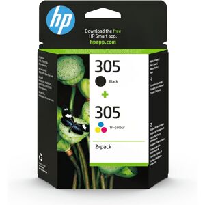 HP 305, Black/tri-Colour Original Ink Cartridges (6zd17ae), Pack Of 2 HP 305, Black/tri-Colour Original Ink Cartridges (6zd17ae), Pack Of 2