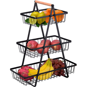 Does Not Apply 3-Tier Fruit Basket Detachable Fruit Basket High Capacity Countertop Vegetable R Does Not Apply 3-Tier Fruit Basket Detachable Fruit Basket High Capacity Countertop Vegetable R