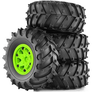 Sodial 4pcs 128mm 1/10- Beadlock Wheel Rim Rubber Tire Set For 1/10 Rc Crawler Car1868 Sodial 4pcs 128mm 1/10- Beadlock Wheel Rim Rubber Tire Set For 1/10 Rc Crawler Car1868