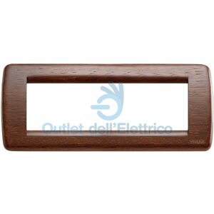 Vimar Spa Vimar Idea 16756.57 Round Plate 6 Modules Teak Wood Vimar Spa Vimar Idea 16756.57 Round Plate 6 Modules Teak Wood