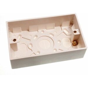 48 X Surface Mount Pattress Switch Socket Back Box 2 Gang 35mm Deep Onestopdiy 48 X Surface Mount Pattress Switch Socket Back Box 2 Gang 35mm Deep Onestopdiy