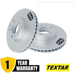 Rear Brake Discs Pair Pro+ Solid No Wheel Hub No & Studs 92295105 Textar Volvo Rear Brake Discs Pair Pro+ Solid No Wheel Hub No & Studs 92295105 Textar Volvo