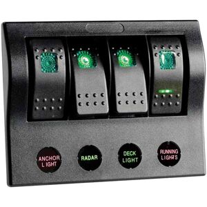 Osculati Black Polycarbonate Electrical Panel with 4 Switches - Electrical Panel Osculati Black Polycarbonate Electrical Panel with 4 Switches - Electrical Panel