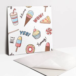 Tulup 9 Pcs Self-Adhesive Decorative Backsplash Pvc Tiles Ice Cream And Cupcakes 30x30 Tulup 9 Pcs Self-Adhesive Decorative Backsplash Pvc Tiles Ice Cream And Cupcakes 30x30