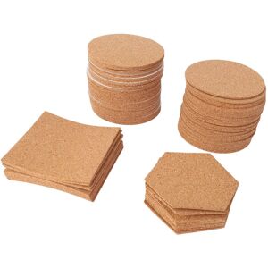 Sodial 120pcs Round Hexagon Self-Adhesive Cork Square, Cork Plywood, Reusable Cork5290 Sodial 120pcs Round Hexagon Self-Adhesive Cork Square, Cork Plywood, Reusable Cork5290