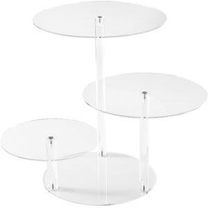 Sodial 2x(Round Acrylic Products Display Riser Stands, 3 Tiers Cupcake Stand 9430 Sodial 2x(Round Acrylic Products Display Riser Stands, 3 Tiers Cupcake Stand 9430
