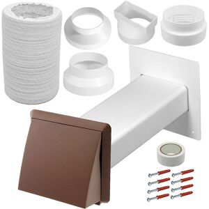 Spares2go Air Conditioner External Vent Kit 4" 5" 6" 100mm 125mm 150mm Wall Duct Brown Spares2go Air Conditioner External Vent Kit 4" 5" 6" 100mm 125mm 150mm Wall Duct Brown