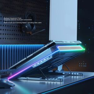 Rgb Gaming Laptop Cooling Pad 5 Adjustable Heights Gaming Notebook Cooler W Fit Rgb Gaming Laptop Cooling Pad 5 Adjustable Heights Gaming Notebook Cooler W Fit