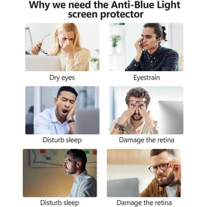 Blue Light Blocking Screen Film Eye Caring Reduce Fatigue Simple Installation Blue Light Blocking Screen Film Eye Caring Reduce Fatigue Simple Installation