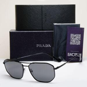 Prada Sunglasses Pilot Glass Lens Polarized Black Grey Spr 64x 1ab-08g 60mm Prada Sunglasses Pilot Glass Lens Polarized Black Grey Spr 64x 1ab-08g 60mm