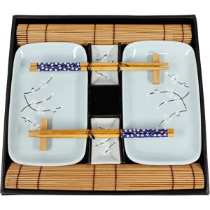 Preparation Sushi Plate Set 10pcs - 2 X Sushi Plates, 2 X Dip Bowls, 2 X Placemats, 2 X Chop Preparation Sushi Plate Set 10pcs - 2 X Sushi Plates, 2 X Dip Bowls, 2 X Placemats, 2 X Chop