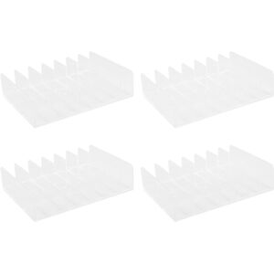 Sodial 4x(4 Pcs Clear Acrylic Cd Holder With Tackable Cd Dvd Display Rack Cd6670 Sodial 4x(4 Pcs Clear Acrylic Cd Holder With Tackable Cd Dvd Display Rack Cd6670