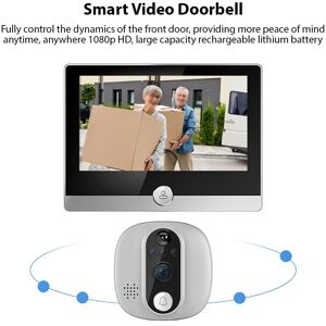Wifi Video Doorbell For Apartment 2.4 Ghz Peephole Camera 4.3 Inch Wifi Video Doorbell For Apartment 2.4 Ghz Peephole Camera 4.3 Inch