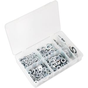 Flat Washer Assortment 495pc M6-M24 Form C Metric - Sealey Ab056wc New Flat Washer Assortment 495pc M6-M24 Form C Metric - Sealey Ab056wc New
