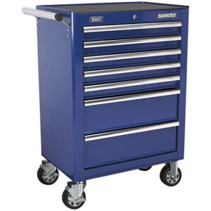Thatcable 685 X 465 X 1005mm 7 Drawer Blue Portable Tool Chest Locking Mobile Storage Box Thatcable 685 X 465 X 1005mm 7 Drawer Blue Portable Tool Chest Locking Mobile Storage Box