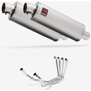 Lextek Stainless Steel Op1 Matt Oval Exhaust System 350mm Silencer Rear Polished Lextek Stainless Steel Op1 Matt Oval Exhaust System 350mm Silencer Rear Polished