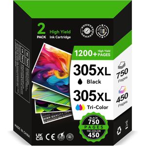 Ink 305 Xl, Replacement For Hp 305 Ink Cartridges Black And Colour Original, Pri Ink 305 Xl, Replacement For Hp 305 Ink Cartridges Black And Colour Original, Pri