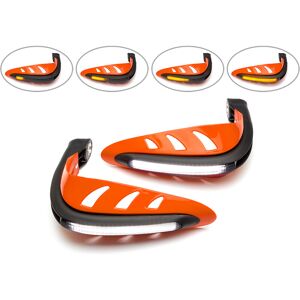 Alchemy Parts Orange Motorcycle Handguards With Led Indicators And Daytime Running Lights Alchemy Parts Orange Motorcycle Handguards With Led Indicators And Daytime Running Lights