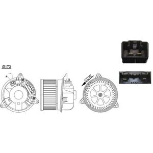 Mahle Ab195000s Interior Blower 264w Rated Power Fits Ford Focus Mondeo Mahle Ab195000s Interior Blower 264w Rated Power Fits Ford Focus Mondeo