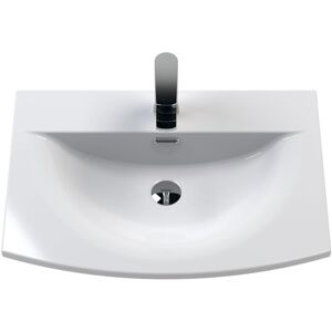 Nuie 600mm Curved Wash Basin 1 Tap Hole Ceramic Bathroom Furniture Sink Modern Nuie 600mm Curved Wash Basin 1 Tap Hole Ceramic Bathroom Furniture Sink Modern