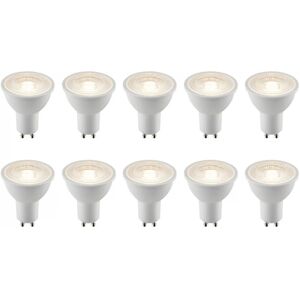 Saxby Pack Of 10 X Light Bulb White 5w Smd Led Gu10 4000k Dimmable 470lm 60° Beam Saxby Pack Of 10 X Light Bulb White 5w Smd Led Gu10 4000k Dimmable 470lm 60° Beam