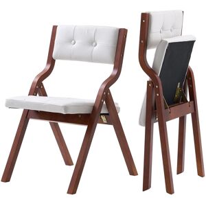 Vevor Wooden Folding Chairs With Padded Cushion And Wooden Frame White Set Of 2 Vevor Wooden Folding Chairs With Padded Cushion And Wooden Frame White Set Of 2