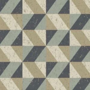 Fd25310 - Architecture Geometric Cork Triangles Blue Gold Fine Decor Wallpaper Fd25310 - Architecture Geometric Cork Triangles Blue Gold Fine Decor Wallpaper