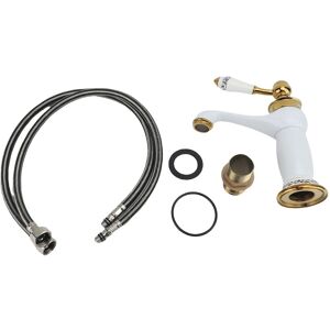 Gold Vintage Bathroom Sink Faucet Brass Ceramic Single Handle Cold And Hot Ou Gold Vintage Bathroom Sink Faucet Brass Ceramic Single Handle Cold And Hot Ou