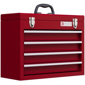Durhand Lockable 4 Drawer Tool Chest With Ball Bearing Slide Drawers Red Durhand Lockable 4 Drawer Tool Chest With Ball Bearing Slide Drawers Red