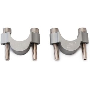 As3 Performance As3 28.6mm Handlebar Raisers Risers Kit +15mm Silver As3 Performance As3 28.6mm Handlebar Raisers Risers Kit +15mm Silver